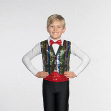 1st Position - Sequin Multi Stripe Waistcoat - Hire Costume
