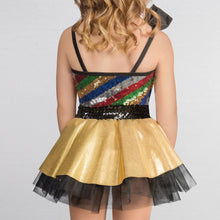 1st Position - Multi Stripe Bow Glitz - Hire Costume