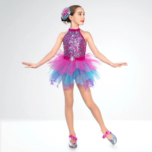 1st Position - Multi Tone Halterneck Sequin Glitz Tutu