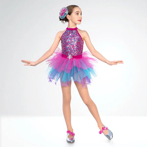 1st Position - Multi Tone Halterneck Sequin Glitz Tutu
