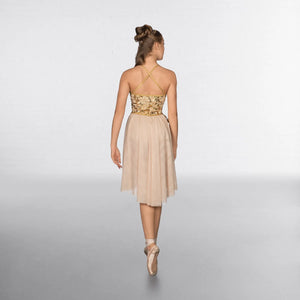 1st Position - Wrap Around Sequin Gold Lyrical Dress - Hire Costume
