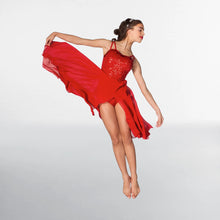 1st Position - Long Sequin Red Lyrical Dress - Hire Costume
